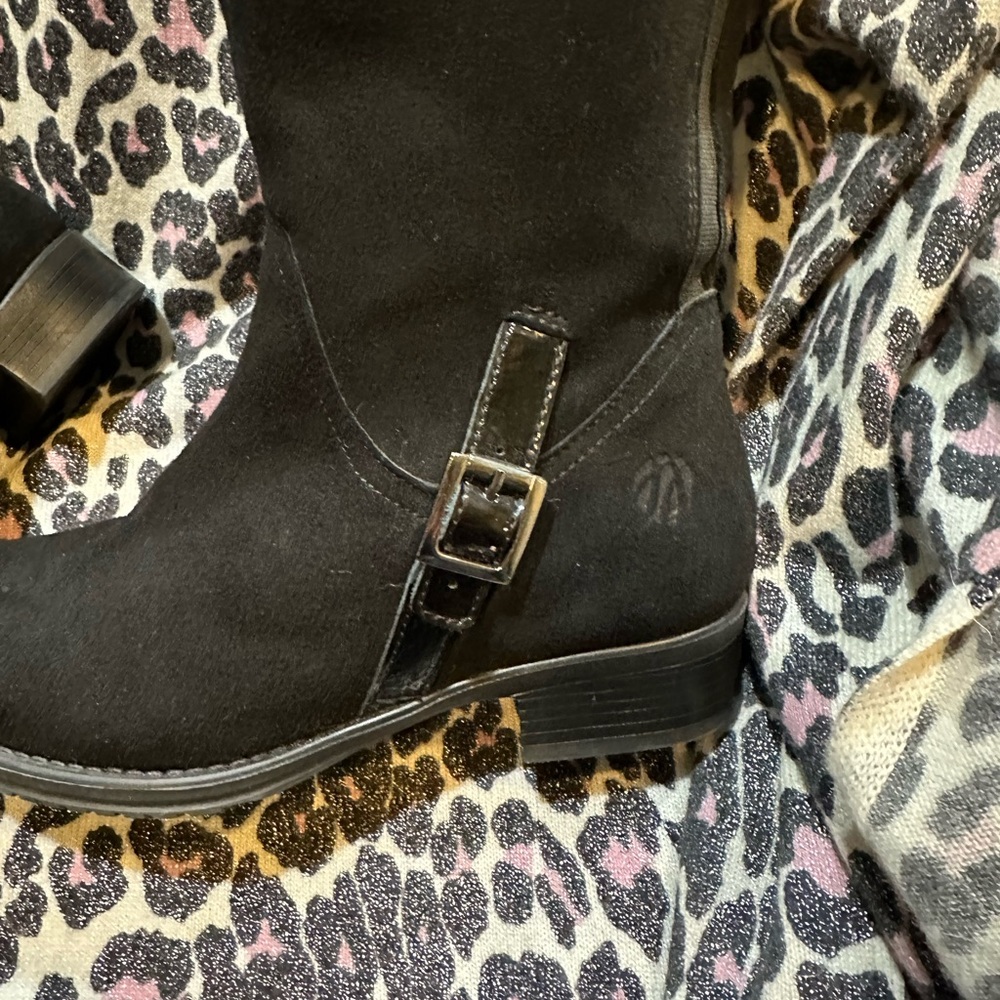 JJ Footwear Extra Wide Calf boots, black suede, Size 36 - Picture 3 of 8